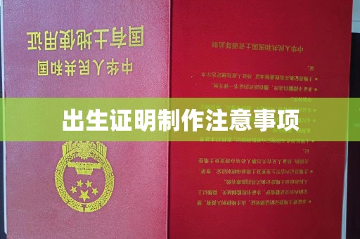 常宁出生证明制作注意事项