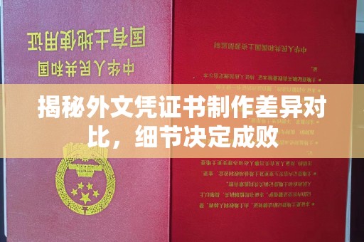 常宁揭秘外文凭证书制作差异对比，细节决定成败