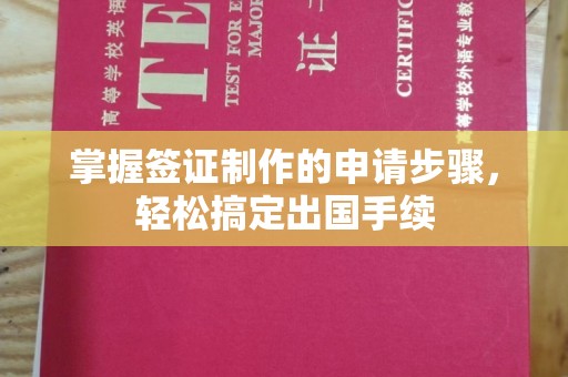 常宁掌握签证制作的申请步骤，轻松搞定出国手续